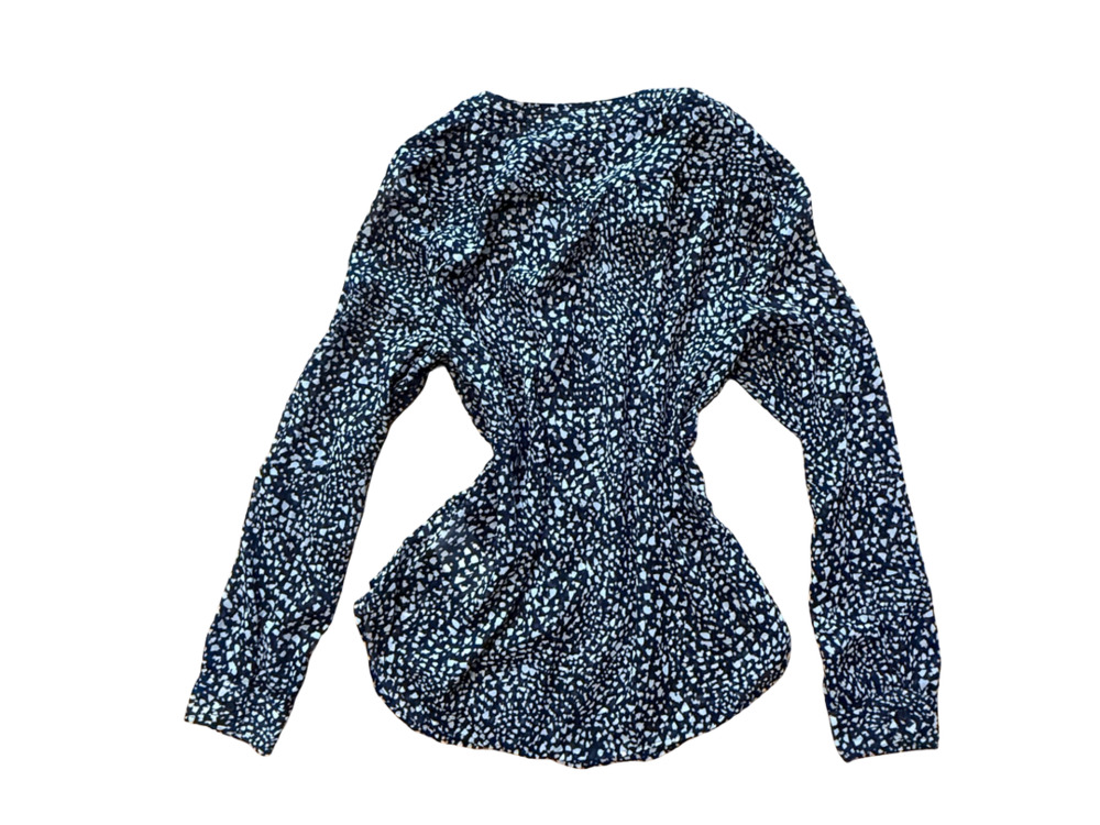 Banana Republic Long Sleeve Blouse Size M Abstract Print